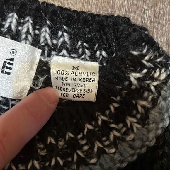 LE TIGRÉ Sweater Women’s Medium Knit Heavyweight Thick Acrylic Black White Gray - Picture 7 of 12